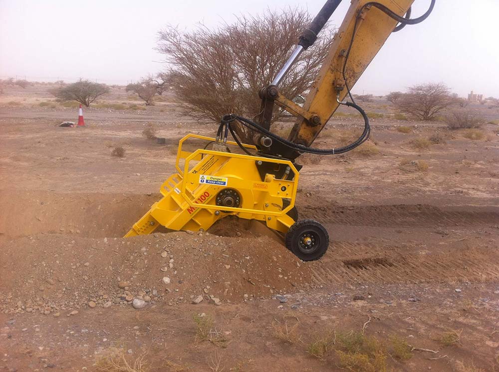 MH100 Excavator Mounted Trencher for Civil Engineering