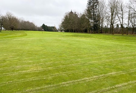 A playable course the next day